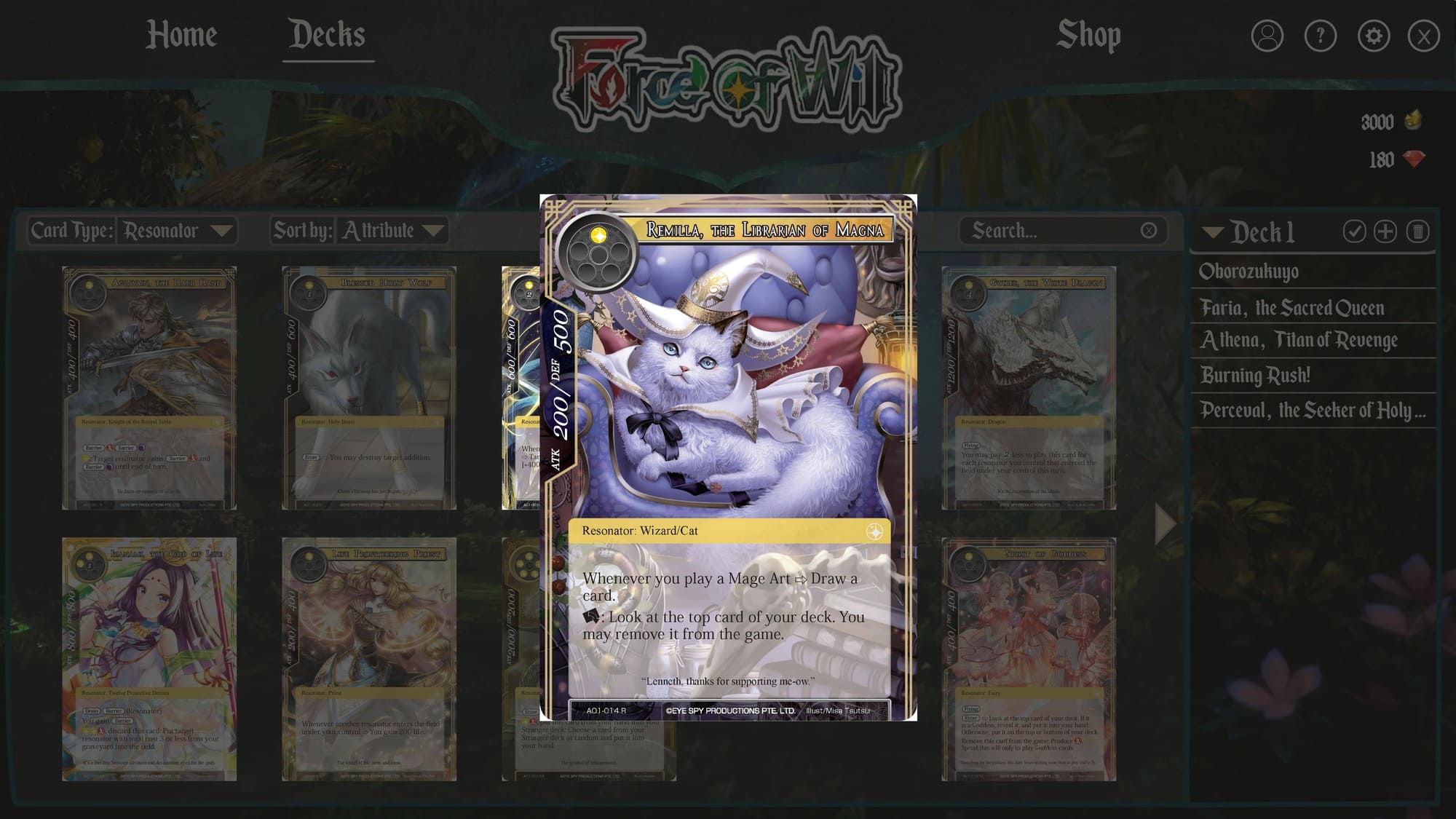 Force of Will Design