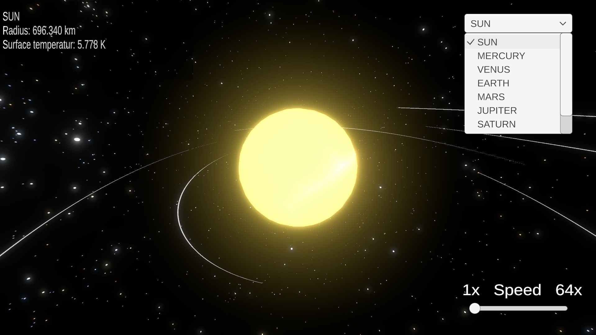 Sonnensystem Simulator